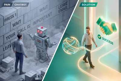 Сравнение умного AI-агента и старого чат-бота